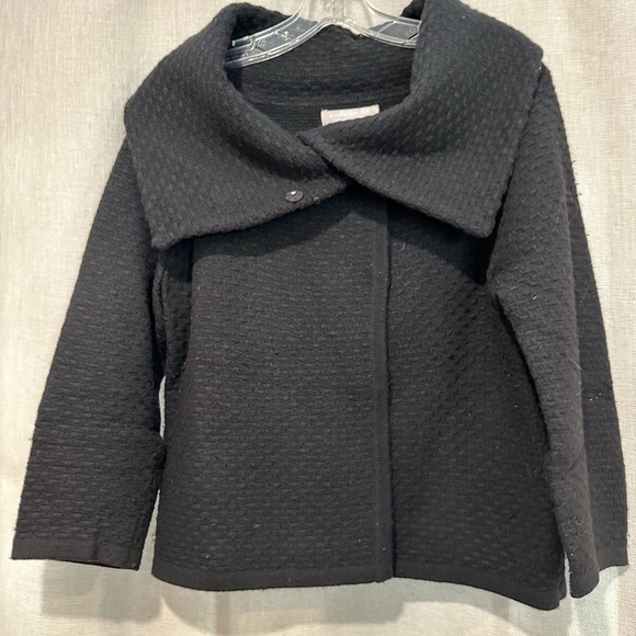 Banana Republic Black Wool Sweater Jacket - Picture 2 of 13